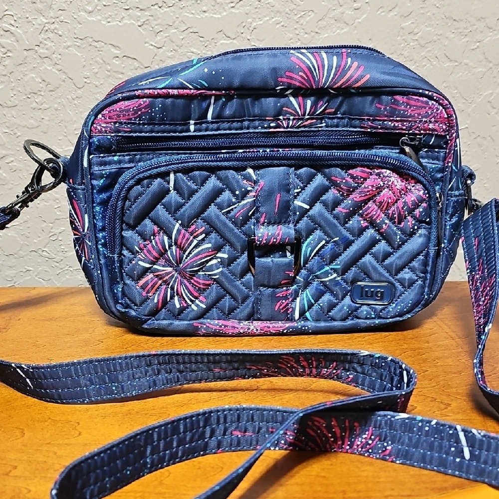 Lug Women's Blue Quilted Crossbody Bag